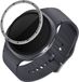 kwmobile Beschermende Ring geschikt voor Samsung Galaxy Watch 8 (44mm) Fitness Tracker - Bezel Ring voor smartwatch - Beschermring voor smartwatch in zilver / zwart.