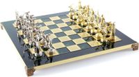 Jeux Olympiques Jeu d'échecs artistique en métal avec plateau de jeu vert