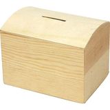 Creativ 57579 houten spaarpot, 10 cm x 8 cm x 7 cm, 10 stuks