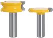 Merkloos / Sans marque Wan GmbH Freesset 2-delig - Houtfrees Set - Houten Randen Frezen - T-sleuf en Roundover - 8mm 1/4 1/2 inch - Zilverkleurig
