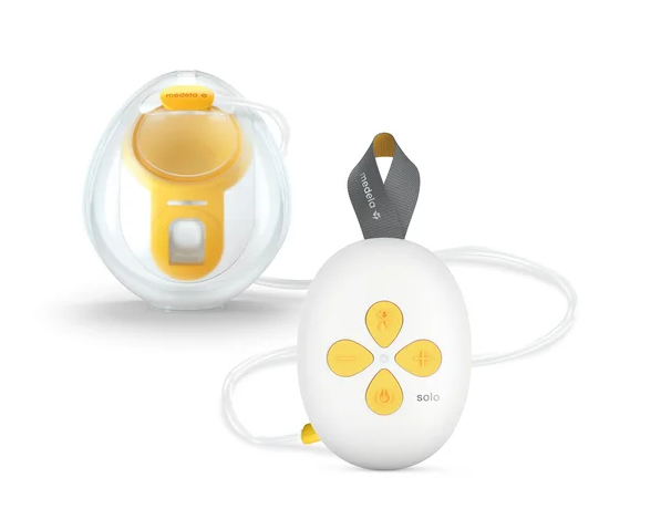 Medela Solo Hands-Free borstkolf - Enkele elektrische handsfree borstkolf - Draagbaar - Transparant/Geel - Inclusief oplaadbare accu