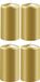 Enlightening Candles 4x Metallic gouden cilinderkaarsen/stompkaarsen 6 x 10 cm 36 branduren