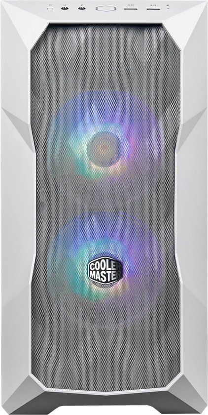 Cooler Master TD300 Mini Tower Wit | White | Tempered Glass | 2x USB 3.0 | LED