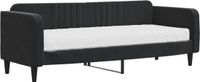 vidaXL Canapé-lit avec matelas 80x200 cm velours noir