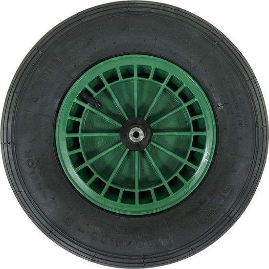 Fort kruiwagenwiel kunststof groen 13 cm