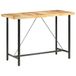 Table de bar 150x70x107 cm bois de manguier brut