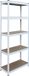 Merkloos Relaxdays Zware stelling - 75x180x30 cm - wit en bruin