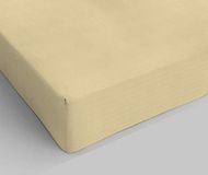 MB HOME ITALY Bedlaken met hoeken, 35 cm, crèmekleurig, voor tweepersoonsbed