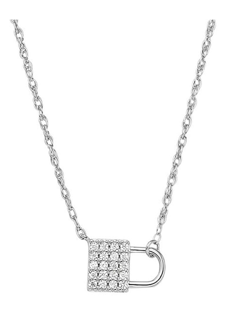 Fossil Ketting JFS00624040 Zilver Zirkonia