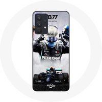 Maniacase Samsung Galaxy A13 4G / A13 4G Lite Hoesje Formule 1 Valtteri Bottas F1 Racing Driver Zwart