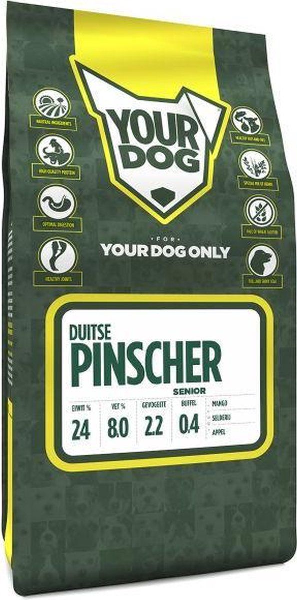Yourdog Senior 3 kg duitse pinscher hondenvoer