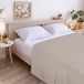 ECOMMERC3 Bedlaken, 105 cm, 100% katoen, zacht, ademend, extra zacht, aardekleurig