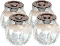 Concorde Kruidenpotje - 8x - glas - transparant - schroefdeksel - 150 ml