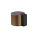 EVI Herrajes Zelfklevende Deurstopper Model I-193 Messing met Leer Zwart Ø24x20mm