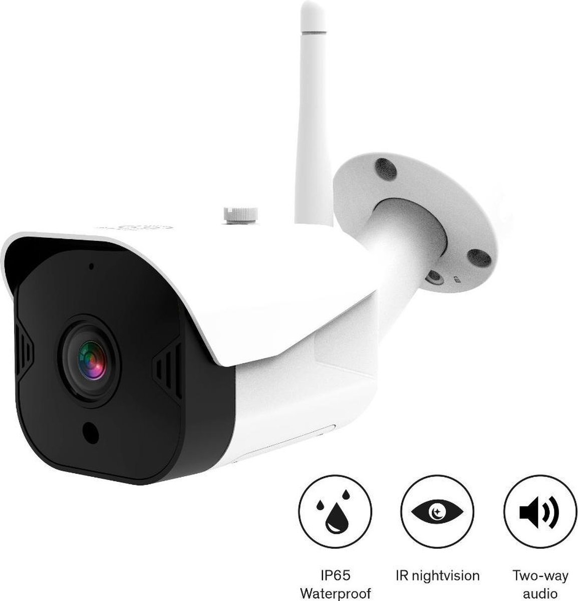 Sinji Buiten Beveiligingscamera - Full HD 1080P - Infrarood 20m - App - 2-weg Audio - Wit White