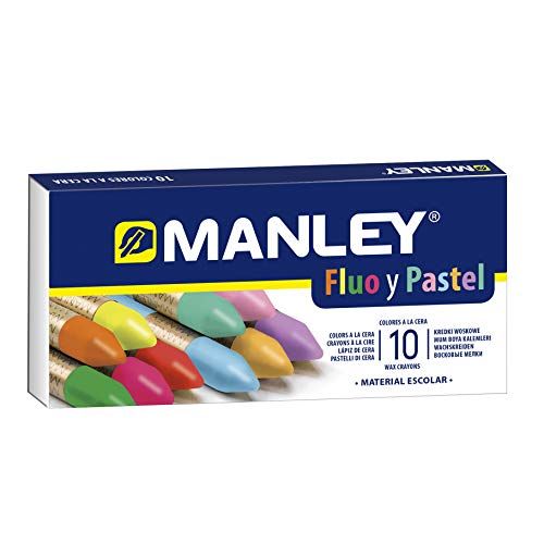Manley Etui met 10 speciale kleuren (FLUO + PASTEL) - Multicolor