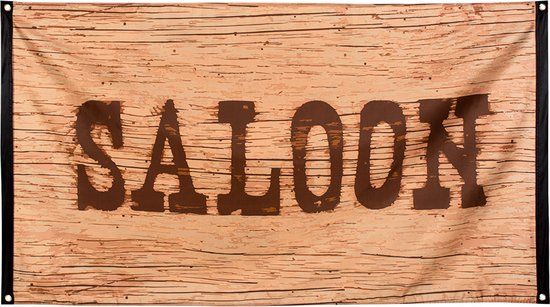 Boland - Polyester vlag Wild West 'Saloon' - Cowboys & Indianen