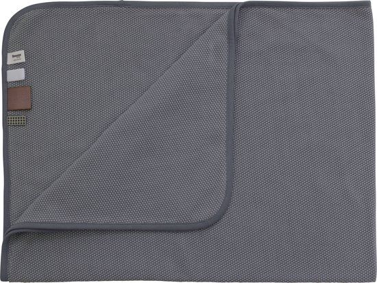 Snoozebaby Organische Wiegdeken Storm Grey - 75x100 cm