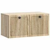 vidaXL Wandmontage TV-kast Sonoma Eiken 59,5 x 31 x 30 cm Bewerkt hout