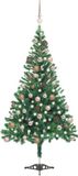 vidaXL Sapin de Noël artificiel avec éclairage et boules de Noël 230 branches 120 cm