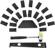 Ronte - Kit d'installation pour sols stratifiés avec bloc de frappe, levier de tirage, marteau double face et cales.