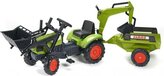 Falk Traptractor Claas Arion 410 met aanhanger - Groen