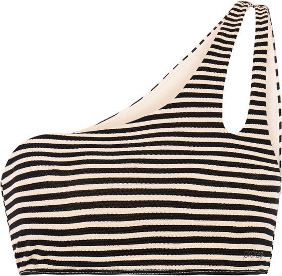 Protest MIXMarlee Bikini Top Dames - One Shoulder - Gestreept - Kitoffwhite