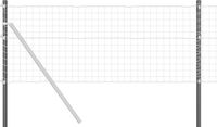 vidaXL - Hekpaal - 2 stuks - Grijs - 90 cm - Poedercoated staal