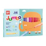 APLI 20623 Jumbo-marker, 14 viltstiften met extra dikke punt | Ergonomisch ontwerp voor creatieve eerste activiteiten, vrij van giftige stoffen en allergenen, wasbaar