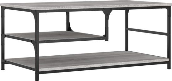 vidaXL Salontafel 90x49x40 cm Sonoma Grijs Hout