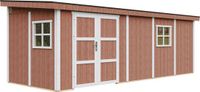 Timbela M941B-REDWOOD RED - Houten Tuinhuis - 14,3 m² - 648x248x231 cm
