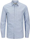 JACK&JONES RDDLESNER OXFORD SOLID SHIRT L/S NOOS Heren Overhemd Lichtblauw Melange Katoen Maat S