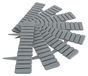 Bordure de jardin en plastique – bordure d'herbe et de parterre de fleurs – aspect bois – flexible – avec piquets de sol – 2,3 mètre – gris