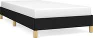 vidaXL Cadre de lit sans matelas, noir, 100x200 cm, tissu