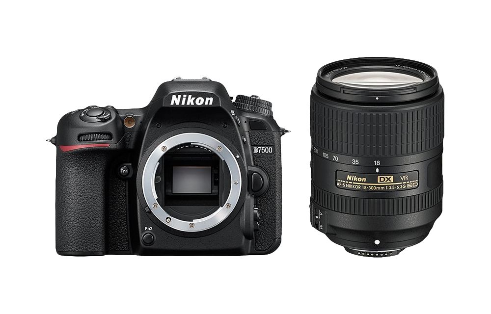 Nikon D7500 SLR Camera Kit with AF-S DX NIKKOR 18-300 VR Lens - 20.9MP, CMOS, 5568 x 3712 Pixels, Black
