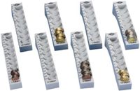 Wedo 161700837 Mungroeven complete set (van kunststof, 8 stuks, los, 27,2 x 18 x 4,4 cm) lichtgrijs