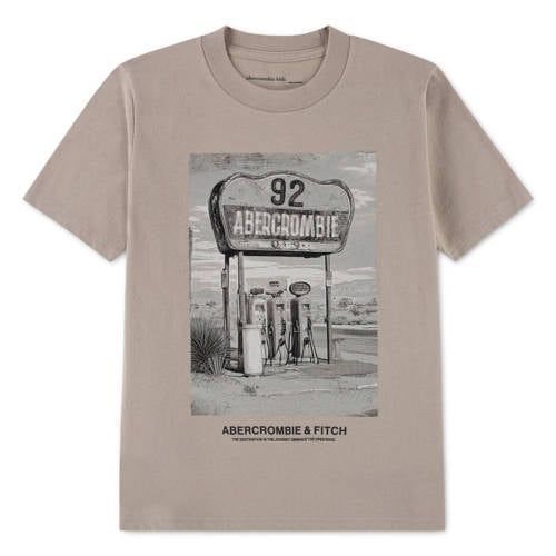 Abercrombie & Fitch jersey T-shirt taupe
