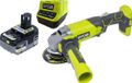 Ryobi R18AG-0 accu-haakse slijper 18 V ONE+ 115 mm + 1x accu 5,0 Ah + oplader