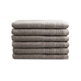 SeaShell Luxor gastendoekjes - zand grijs - 6 stuks - 30x50cm - hotel kwaliteit