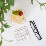 Merkloos Kantoor Bingo Onderzetter - Grappig cadeau - Zwart Wit