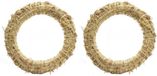 Decoris Couronne de paille - Set van 3 - 35 cm Diameter - Multi Kleur - Bois