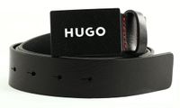 HUGO Leren Riem Gilao W85 Zwart
