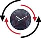 Merkloos NeXtime Motion Star Wandklok - 30 cm - Kunststof - Rood