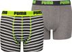 Puma Jongens Boxershorts 2 Pack Zwart Gestreept Maat 158/164