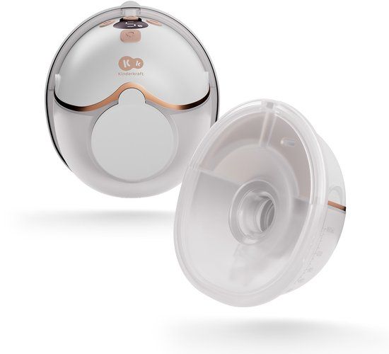 Kinderkraft MAMAFLOW Hands-Free Borstkolf – Elektrische - Draadloos & Zeer Stil – Licht – 160 ml Reservoir – 4 Borstschilden (17–24 mm) - Goud