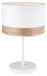 Lampe sur pied Bol, pied en métal, abat-jour en tissu, douille E27, Ø30x49 cm, blanc/naturel