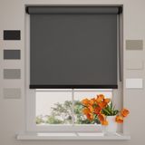 DTCH® Rolgordijn Verduisterend - Easy Royal - Antraciet - 190 x 190 cm