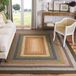 Tapis d'extérieur tissé à la main, 122x122 cm, polypropylène, multicolore
