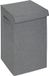 5Five Eureka panier à linge - 74 litres - gris - 37 x 37 x 60 cm - MDF/tissu polyester - avec rabat