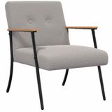 vidaXL Fauteuil Lichtgrijs Stof